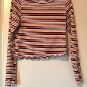 Caution to the Wind- multicolour cropped size S